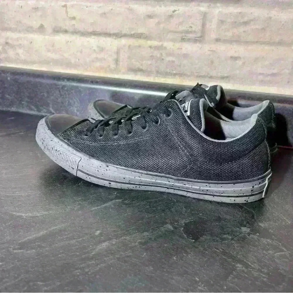 Converse Triple Black Grey Speckled Padded Tongue Sz 9, 160297C- EUC! - Picture 3 of 12